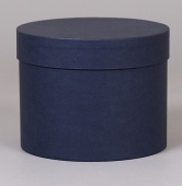 Коробка подарочная, круглая, темно-синяя, 150х120