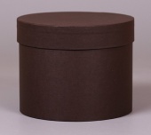 Коробка подарочная, круглая, коричневая, 150х120