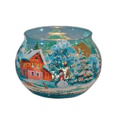 Коллекция "Зимний день": подсвечник ваза шар "Снеговик"